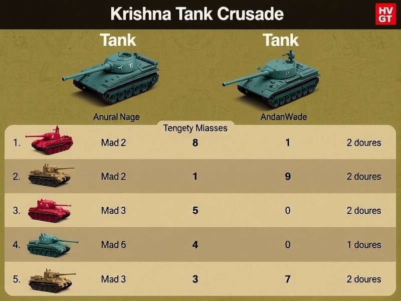 Five deity-based tank classes in Krishna Tank Crusade Krishna Tank Crusade tank classes comparison